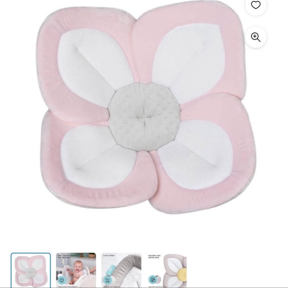 Blossom Baby Bath Cushion - Pink and White